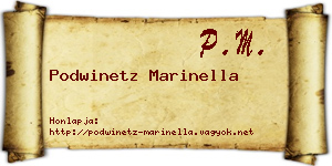 Podwinetz Marinella névjegykártya